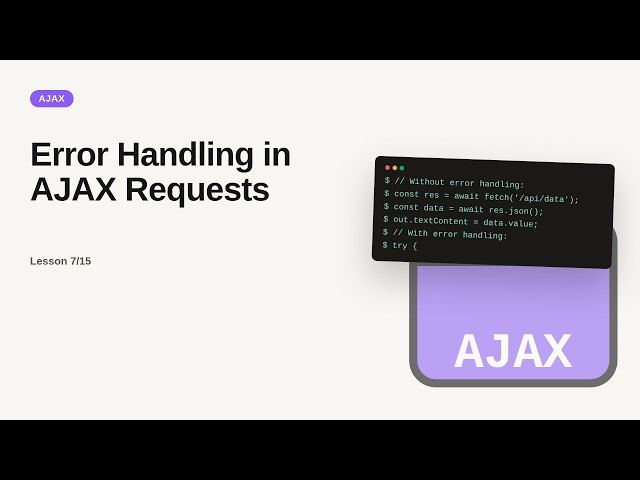 AJAX Series: Error Handling in AJAX Requests