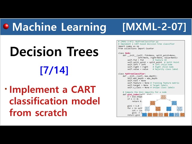 [MXML-2-07] Decision Trees [7/14] - CART algorithms for classification [3]