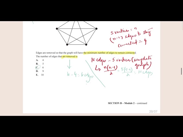2016 Networks Ex I Qns 1 - 5 on minimum spanning tree, complete and connected graphs