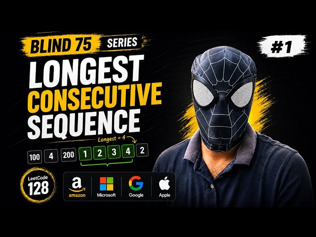 Blind 75-1 | Longest Consecutive Sequence | 3 Approaches | Amazon | Google | Microsoft | Apple