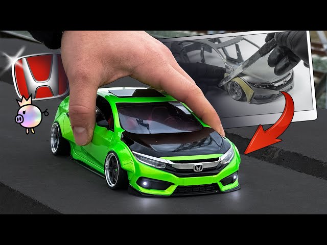 Honda Civic Diecast Custom RocketBunny👌🏻 Bodykit Making & Restoration