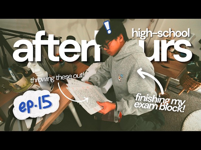 ☁️📚 episode 15: highschool afterhours — study routine + my last exam, self-care & good habits!