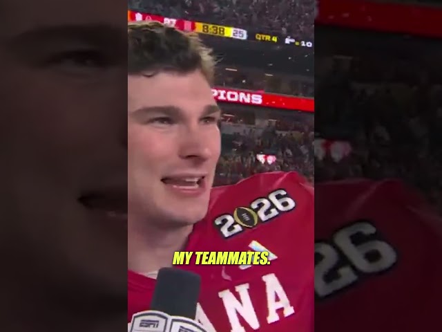 Indiana's Quarterback Fernando Mendoza Is A True Example Of A STRONG LEADER.