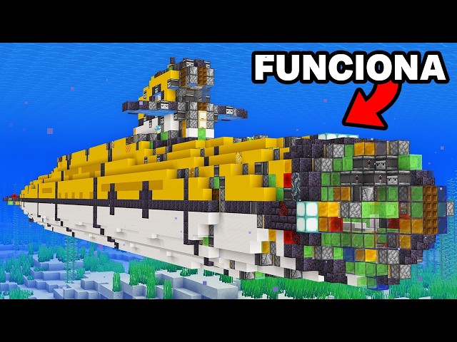Construí un submarino funcional en Minecraft