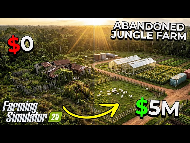 1000 Days on an Abandoned Jungle Farm – From $0 to $5M! (Full Movie) | FS25