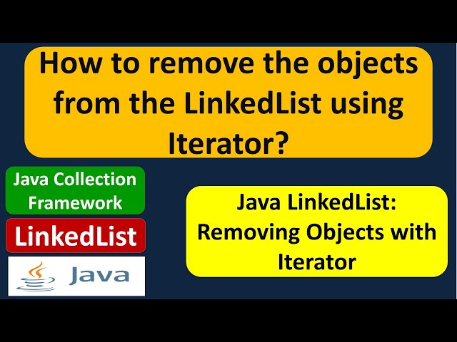 How to remove the objects from the LinkedList using Iterator? | Java Collection Framework