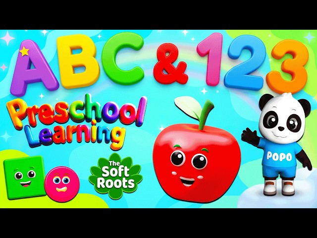 Preschool Learning activities for 3 year olds at home | Learn ABC Phonics Shapes Numbers Colors 🌈