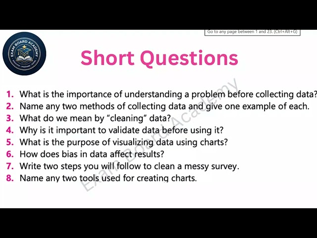 Chapter 5 Exercise Solution (MCQs, Short & Long) | Class 10 Computer Science