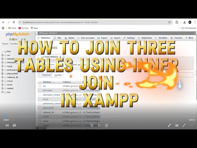 How to join three tables using INNER JOIN in XAMPP