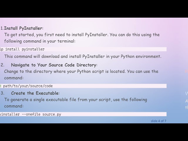 Create a Single Executable File from Your Python Code in 2020