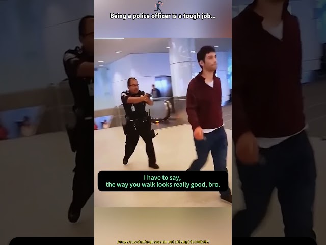 Momentos divertidos con la policía🤣 Hermano, la realidad no es GTA😎#videodivertido #fail #policía...