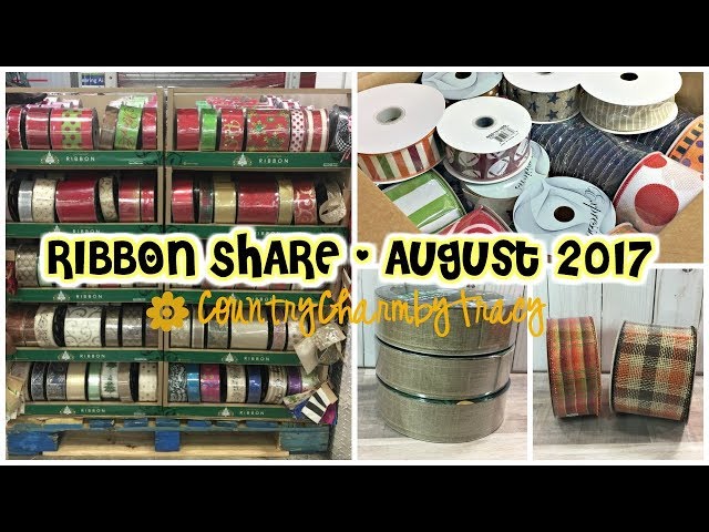 Ribbon Share August 2017 || Sam's Ribbon, Dollar Tree, Craft Oulet, Hobby Lobby