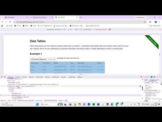 Capgemini Interview question for Selenium ||Handle a Dynamic Table with Changing Rows and Column