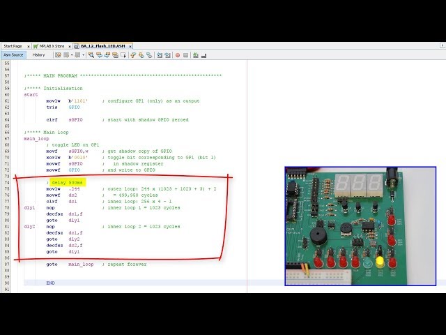 Baseline PIC Assembly Language lesson 3 -  Modular Code