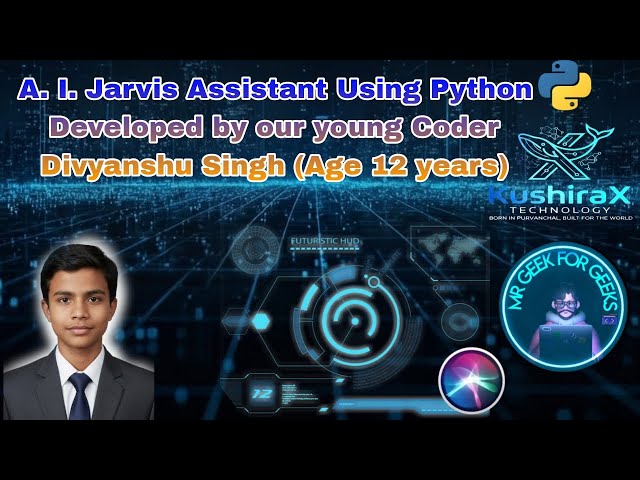 A.I.Jarvis Assistant Using Python Developed By 12 years Young Coder