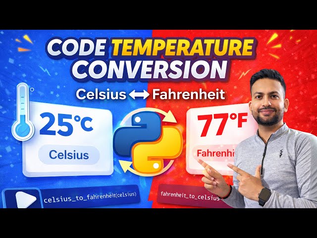 Temperature Conversion in Python 🐍 | Celsius ↔ Fahrenheit Explained Simply #coding #python #code