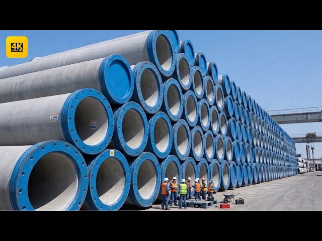 How High-Strength CONCRETE Piles Are Made 🏗️ (PHC Mega Process)