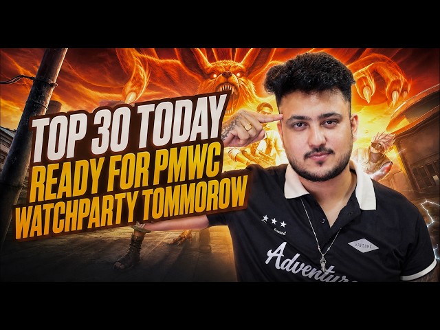 TOP 30 RANK PUSH NOW, PMWC WATCH PARTY TOMMOROW! BGMI LIVE with HRISHAV!