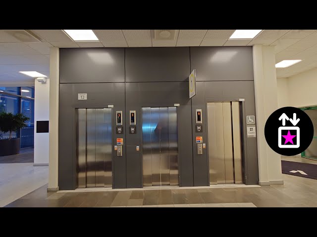 Stockholm, SWE: Modernised by KONE - 3x Asea-Graham Traction Elevators at Garnisonen, Karlavägen 108