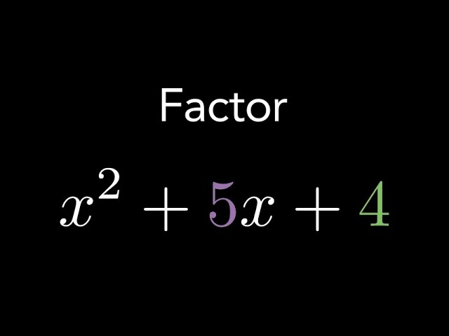 How to Factor