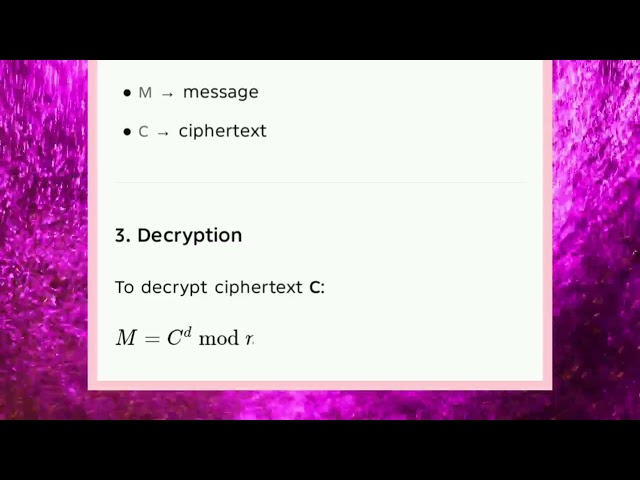 EC3401 UNIT 4 RSA Algorithm