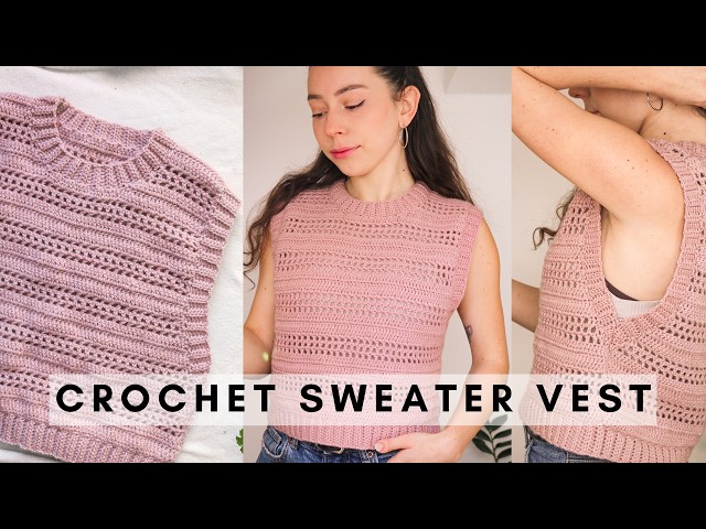Easy Crochet Sweater Vest Tutorial - Bari Slipover