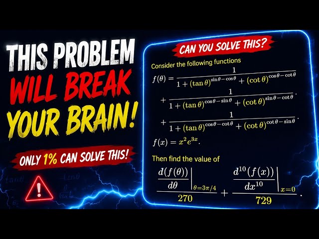 Only 1% Can Solve This Calculus Problem | IIT JEE Maths Challenge | Brain Teaser