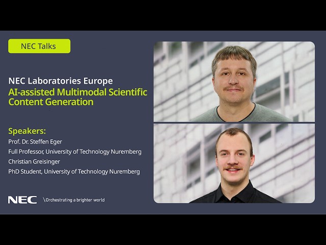 NEC Talks: AI-assisted Multimodal Scientific Content Generation