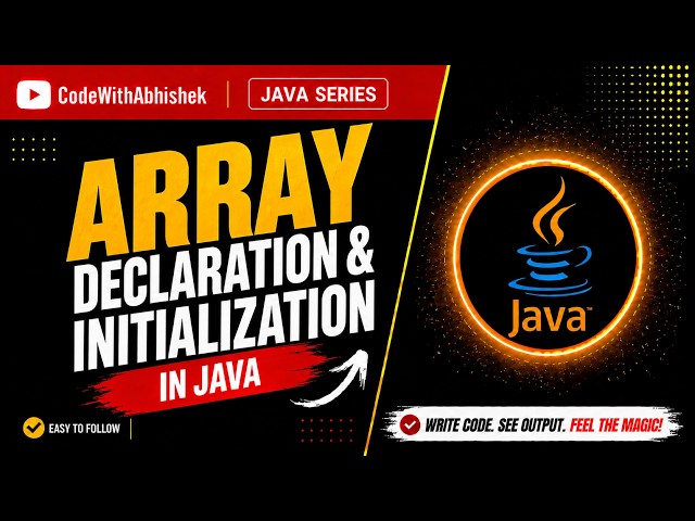 Array Declaration & Initialization in Java | Java Arrays Tutorial | Array in Java