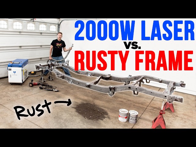 How to Laser Clean a VERY Rusty Toyota Frame with 2000w Continuous Wave Laser