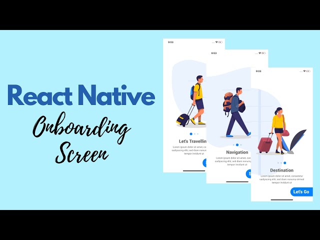 LCRN EP1 - Travel Onboarding Screen - React Native UI