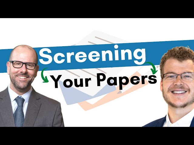 Screening papers when doing a literature review