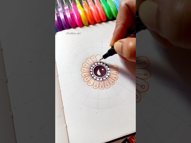 Mini Mandala art 🎨 ✏️#shorts #mandala #colors #drawing