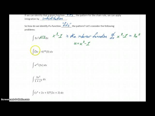 MATH 151 Module 11.1 Part 1 - Reversing the Chain Rule