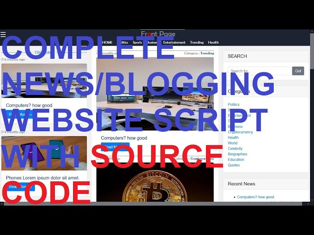 How to create a free responsive blog website using PHP and MySQL database with complete source Code