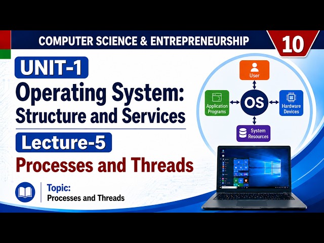 Lecture 5 | Processes and Threads  | Unit 1 | Class 10 Computer Science