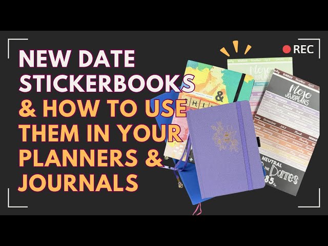 New Date Stickerbook Flip Thrus + Mock Up Spreads in Archer & Olive Notebooks