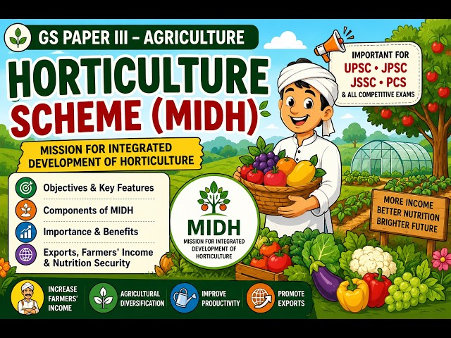 Horticulture Scheme (MIDH) | UPSC, JPSC & JSSC Current Affairs 2026