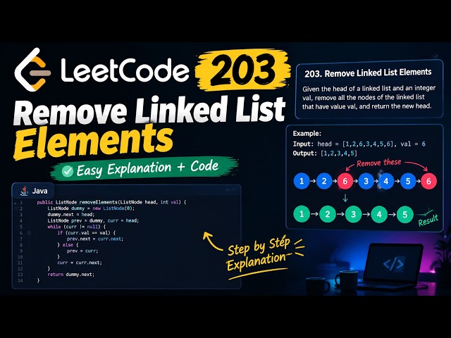 LeetCode 203 – Remove Linked List Elements | Java Solution