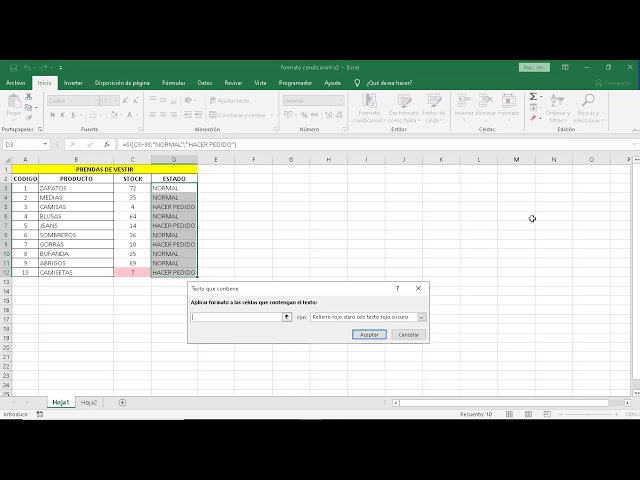 Formato Condicional   Reglas para resaltas celdas 2