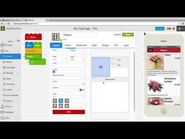 Design your screen with the Layout editor