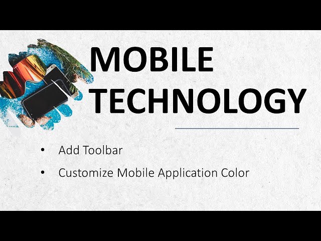 Mobile Technology - Creating and Customizing AppBar Color for Java Android (2023)
