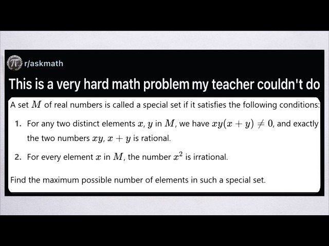a very hard 9th grade math problem