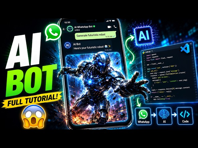 Complete AI WhatsApp Chatbot 🤯 | Images + Text | Full Code + Workflow + Python