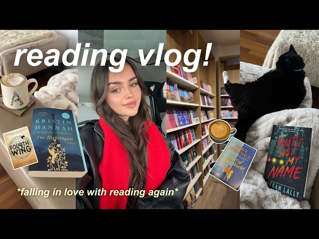 COZY READING VLOG 📚☕️: bookstore day, book haul, cooking & falling in love with reading again