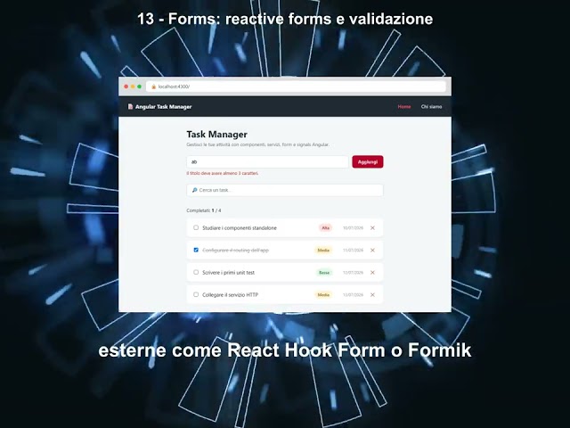 13 Forms reactive forms e validazione
