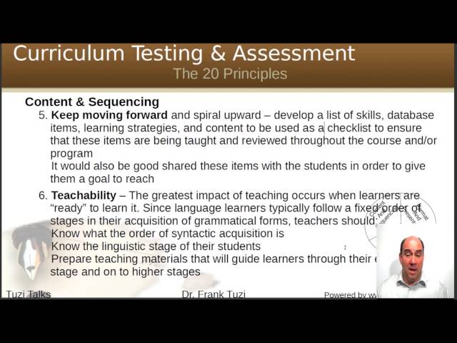 Curriculum Development Principles