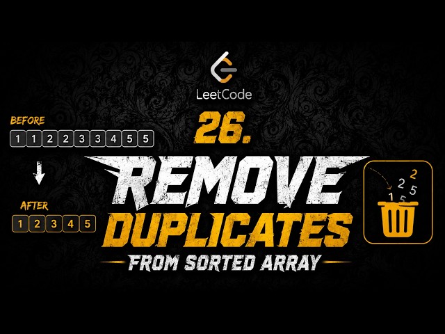 LeetCode 26 | Remove Duplicates from Sorted Array | Python Two Pointers Solution