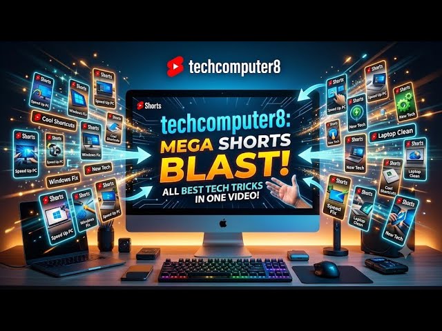 ALL Best Tech Tricks in One Video! 💻 MEGA SHORTS BLAST | techcomputer8