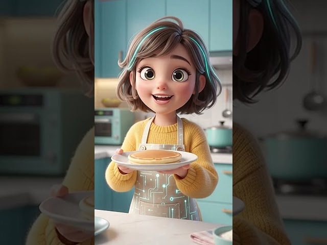 Yummy pancake breakfast|🥞🤤 @lavaworld-7#aicartoon #aipancake#algorithm # #viralvideo#trendingshorts/